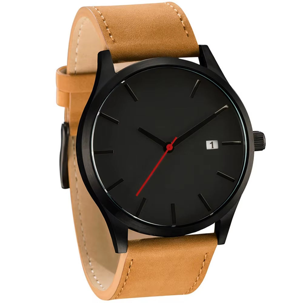 Relogio Masculino Sports Men'S Wristwatches Leather Male Clock Minimalistic Watches Famle Quartz Simple Designer Reloj Hombre