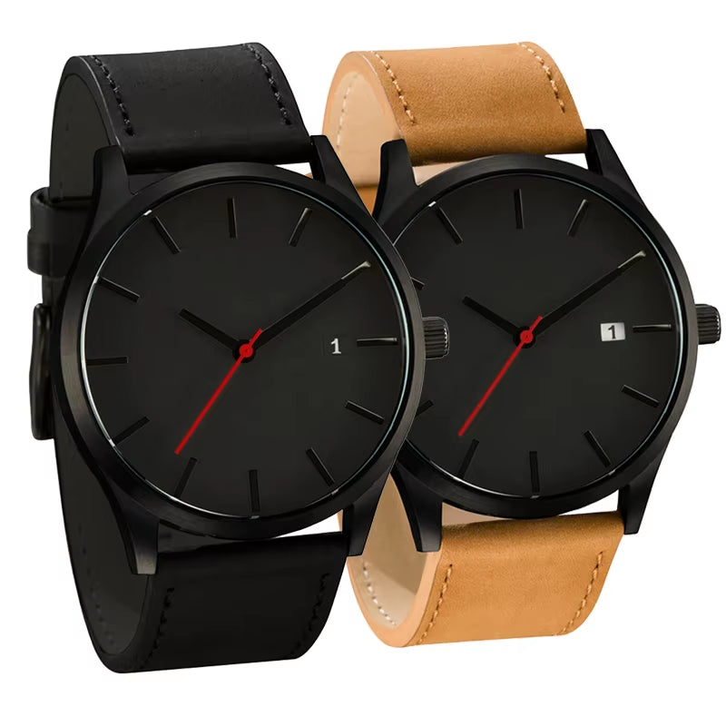 Relogio Masculino Sports Men'S Wristwatches Leather Male Clock Minimalistic Watches Famle Quartz Simple Designer Reloj Hombre