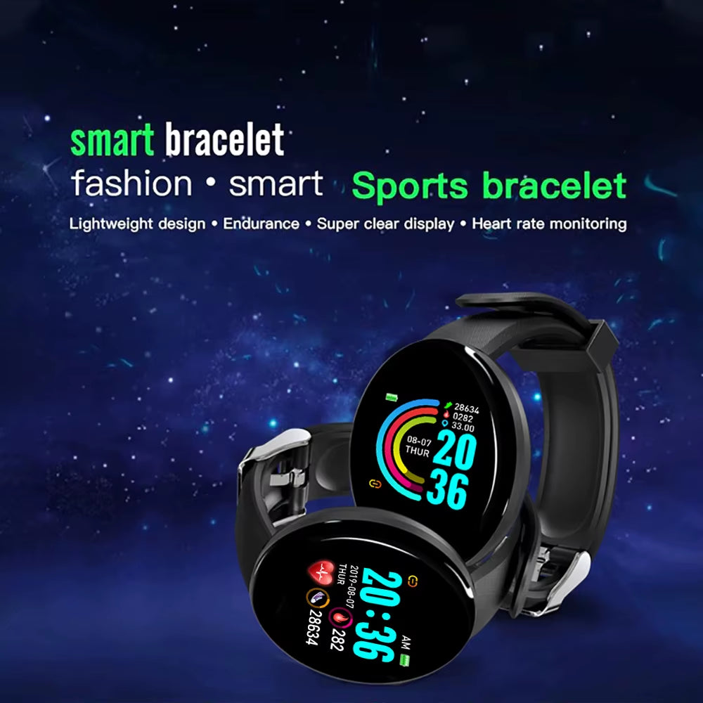 New Smart Watch Men Women Smart Bracelet LED D18 Smartwatch Waterproof Smart Touch Screen Bracelet Reloj Inteligente 2022 Hombre