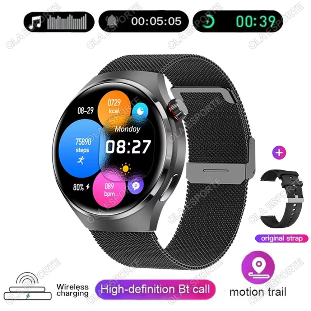 For IOS Android Smart Watch Men GT5 Pro AMOLED 390*390 HD Screen Heart Rate Bluetooth Calls Diy Dails Waterproof Smartwatch 2025