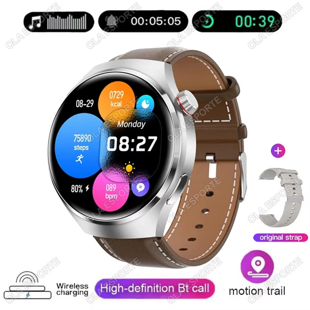 For IOS Android Smart Watch Men GT5 Pro AMOLED 390*390 HD Screen Heart Rate Bluetooth Calls Diy Dails Waterproof Smartwatch 2025