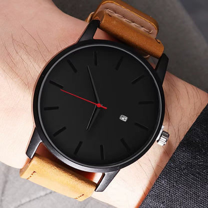 Relogio Masculino Sports Men'S Wristwatches Leather Male Clock Minimalistic Watches Famle Quartz Simple Designer Reloj Hombre